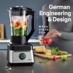 Braun TriForce Power Blender - Powerful 1200 Watt Countertop Blender with 10 Manual Speeds, 3 Texture & 3 Food Settings, Stainless Steel Blades for Effortless Emulsifying, for Smoothies, Purees & More