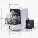 CounterTop Dishwasher Capsule - Compact Dishwasher - 10 Programmes, Touch Control, Auto-drying, Baby Care & Fruit Wash, No Plumbing Required - Perfect for Small Apartments, Offices, RVs.