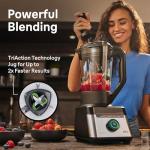 Braun TriForce Power Blender - Powerful 1200 Watt Countertop Blender with 10 Manual Speeds, 3 Texture & 3 Food Settings, Stainless Steel Blades for Effortless Emulsifying, for Smoothies, Purees & More