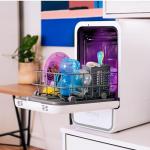 CounterTop Dishwasher Capsule - Compact Dishwasher - 10 Programmes, Touch Control, Auto-drying, Baby Care & Fruit Wash, No Plumbing Required - Perfect for Small Apartments, Offices, RVs.