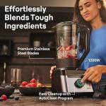 Braun TriForce Power Blender - Powerful 1200 Watt Countertop Blender with 10 Manual Speeds, 3 Texture & 3 Food Settings, Stainless Steel Blades for Effortless Emulsifying, for Smoothies, Purees & More