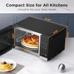 BLACK+DECKER 5-in-1 Microwave Oven with Air Fry, Combi, Bake, Roast, and Convection Cooking, 0.9 cu. ft. Countertop Microwave, Stainless Steel, 900 Watts, Child-Lock, ES9P032NA