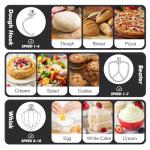 Kitchen in the Box Stand Mixer, 3.5 QT Small Kitchen Electric Stand Mixers, 10-Speed Portable Lightweight Dough Mixer for Daily Use with Egg Whisk, Dough Hook, Beater (Black)