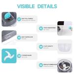 Ziweaye Manual Food Processor Vegetable Chopper, Portable Hand Pull String Garlic Mincer Onion Cutter for Veggies, Ginger, Fruits, Nuts, Herbs, etc., 500ml,（Gray-blue）