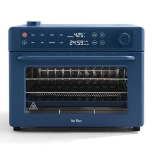 Our Place Large Wonder Oven Pro | 8-in-1 Digital Countertop Oven with Large 32Qt quarts | Non-toxic, Quartz & Stainless Steel | Air Fry, Toast, Roast, Bake, Broil, Reheat & Dehydrate | Blue Salt