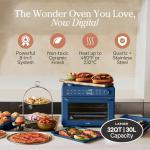 Our Place Large Wonder Oven Pro | 8-in-1 Digital Countertop Oven with Large 32Qt quarts | Non-toxic, Quartz & Stainless Steel | Air Fry, Toast, Roast, Bake, Broil, Reheat & Dehydrate | Blue Salt