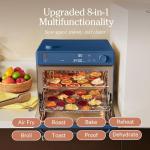 Our Place Large Wonder Oven Pro | 8-in-1 Digital Countertop Oven with Large 32Qt quarts | Non-toxic, Quartz & Stainless Steel | Air Fry, Toast, Roast, Bake, Broil, Reheat & Dehydrate | Blue Salt