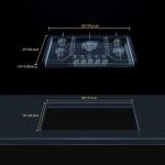 30 inch Gas Cooktop with 5 Sealed Burners, Stainless Steel Drop-in Stove Top, Dishwasher Safe Cast Iron Grates, NG/LPG Convertible, 38K BTU