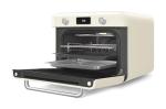 SMEG COF01Countertop Combi Oven - Multi-Function Grill, Air Fry, Steam, Bake, Convection, Defrost, and Warm, 10 Cooking Functions - Made In Italy (Cream)