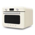 SMEG COF01Countertop Combi Oven - Multi-Function Grill, Air Fry, Steam, Bake, Convection, Defrost, and Warm, 10 Cooking Functions - Made In Italy (Cream)