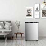 Antarctic Star Upright Freezer 2.1 Cu.ft, Compact Mini Freezer with Reversible Single Door, Temperature Control, Removable Shelves, Small freezer Stainless Steel for Dorms Home Office, Silver