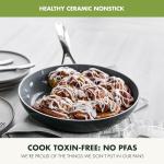 GreenPan 22 Piece Valencia Pro Ceramic Nonstick Cookware Set, PFAS-Free, Induction Ready, Hard Anodized Pots & Pans with Lids, Compatible on All Cooktops, Dishwasher & Oven Safe, Gray