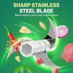 KitchekShop Electric Garlic Chopper, 300ML Portable Cordless Mini Food Processor, Rechargeable Vegetable Chopper Blender for Nuts Chili Onion Minced Meat and Spices BPA-Free(White)