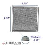 Air Filter Factory Microwave Filter 6.75" X 6.34" DE63-00666A Replacement For Samsung Over The Range Kitchen Oven Vent Grease Screen Fits AP5306190 2-Pack