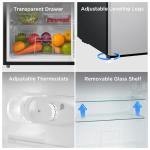 Midea WHD-113FSS1 Compact Refrigerator, 3.1 cu ft, Stainless Steel