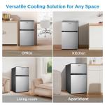 Midea WHD-113FSS1 Compact Refrigerator, 3.1 cu ft, Stainless Steel