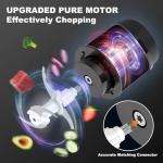 Food Processor, Meat Grinder Vegetable Chopper for Home Use, Sovyime Small Food Chopper with 2 Bowls(8 Cup) & 2 Bi-Level Blades. 350W Electric Meat Chopper for Onion, Baby Food, Garlic, Nuts, Fruit