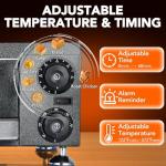 Heavy-Duty 12" Commercial Pizza Oven with Viewing Window | 1100W Stainless Steel Sealed Chamber & Timer | for Fast Food, Catering, Mall Kiosk | Countertop Electric Baking System