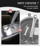 Stainless Steel Ceramic Cookware Set 6Pcs Pots and Pans Set Non Stick Steam-Return Lids 5 Ply Induction Non-Toxic Oven Safe Professional Kitchen Cooking Heavy Chef Quality | PFOA,PTFE & PFOS Free