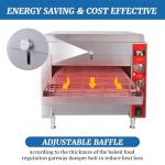 EASYROSE 10.5″ Commercial Conveyor Pizza Oven, 1700W 120V Countertop Electric Oven with 10.5-Inch Belt, 5-15P Plug, for Fast Baking (60Hz)