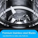 Greatogo Blender with Meat Grinder & 3 Jars (40oz/24oz/10oz) - 2-Speed Pulse Control for Smoothies, Ice Crushing, Frozen Fruit, Grinding & Mixing - Includes 17oz Food Processor, To-Go Cups