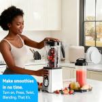 Greatogo Blender with Meat Grinder & 3 Jars (40oz/24oz/10oz) - 2-Speed Pulse Control for Smoothies, Ice Crushing, Frozen Fruit, Grinding & Mixing - Includes 17oz Food Processor, To-Go Cups