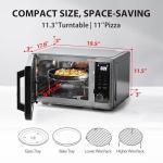 TOSHIBA 6-in-1 Inverter Countertop Microwave Oven Healthy Air Fryer Combo, MASTER Series, Air Fryer, Broil, Convection, Speedy Combi, Even Defrost, Sound On/Off 27 Auto Menu Stainless Steel