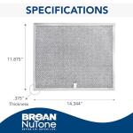 Broan BPS1FA30 Replacement Filters for QS1 and WS1 30” Range Hoods, Aluminum, 11.8" x 14.3" x 0.37" (L x W x H), 2-Pack