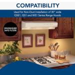 Broan BPS1FA30 Replacement Filters for QS1 and WS1 30” Range Hoods, Aluminum, 11.8" x 14.3" x 0.37" (L x W x H), 2-Pack