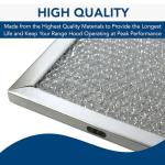 Broan BPS1FA30 Replacement Filters for QS1 and WS1 30” Range Hoods, Aluminum, 11.8" x 14.3" x 0.37" (L x W x H), 2-Pack