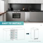 EUHOMY Beverage Refrigerator 15 Inch, Under Counter 127 Can Beverage Fridge with Stainless Steel Door, Beverage Cooler Built-in and Undercounter Drink Fridge - Soda Cola