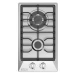 Empava 12" Gas Cooktop, Rv Stove Top, 2 Burner Italy SABAF Sealed, Cooktops, NG/LPG Convertible in Stainless Steel