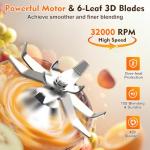 3-in-1 Blender and Food Processor Combo for Smoothies Shakers, 1500W(32000 RPM) Professional Blenders for Kitchen, Adjustable Speed, 68oz BPA-Free Plastic Jar, 30s Self-Cleaning (68 oz)