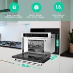 30Inch Microwave Convection Oven, 1.6 Cu. Ft. Built-In Microwave Oven with Air Fryer, Child Safety Lock, Drop Down Door, Touch Control, for Versatile Cooking Solutions