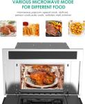 30Inch Microwave Convection Oven, 1.6 Cu. Ft. Built-In Microwave Oven with Air Fryer, Child Safety Lock, Drop Down Door, Touch Control, for Versatile Cooking Solutions