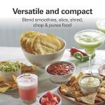 Hamilton Beach Stack & Snap 4-Cup Mini Food Processor & Vegetable Chopper, 250 Watts, for Slicing, Shredding, and Puree, Black (70510)