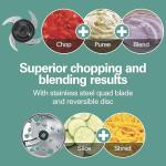 Hamilton Beach Stack & Snap 4-Cup Mini Food Processor & Vegetable Chopper, 250 Watts, for Slicing, Shredding, and Puree, Black (70510)