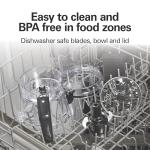 Hamilton Beach Stack & Snap 4-Cup Mini Food Processor & Vegetable Chopper, 250 Watts, for Slicing, Shredding, and Puree, Black (70510)