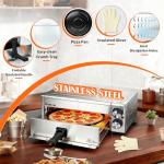 Anatole Electric Pizza Oven Indoor Air Fryer 12" 1800W Stainless Steel Countertop Pizza Maker Convection Cooker Time Temperature Adjustable with Removable Crumb Tray ETL Certified