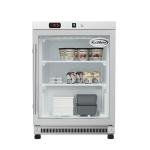 KoolMore 24 in. Commercial Manual Defrost Countertop Display Freezer in White with Stainless Steel and Glass Door, 4.6 Cu. ft. (KM-MDF46GD)