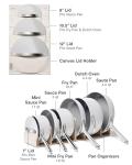 Caraway 31-Piece Ceramic Cookware Bundle - Fry Pans, Saucepans, Sauté Pan, Dutch Oven, Petite Cooker, Stir Fry, Rondeau, Stock Pot, Grill & Griddle Pans, Roasting Pan, Racks, Organizers - Gray