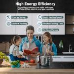 Induction Cooktop with 2 Burners, Horizontal Electric Stove, Built-In Induction Cooker, 1800W Sensor Touch Electric Cooktop, 18 Power Levels, Timer, Safety Lock, 120V, 20 Inch