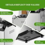 WHUTO Cold Press Juicer, Wide Feed Chute Juicer Machines, Stainless Steel Slow Masticating Juicers Easy to Clean, Vegetables & Fruits Juice Extractor, High Juice Yield, Silver Color Knob