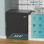 EUHOMY 5.0 Cu.Ft Chest Freezer with Removable Basket, Deep Freezer Adjustable 7 Thermostat, Quiet Mini Freezer Free-Standing Top Door, Energy Saving for Apartment/Garage/Basement/Dorm/Home,Black