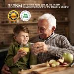 Anybear Cold Press Juicer with 4.9" Large Feed Chute, 350W Masticating Juicer Machines with Dual Slow-Squeezing Technology for Whole Fruits & Veggies with High Yield | BPA-Free Tritan | Juice Recipes