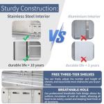 ICECASA 48" W Commercial Refrigerator Reach-in 36 Cu.ft 2 Solid Door Stainless Steel Commercial Refrigerator Fan Cooling for Restuarant, Bar, Shop, etc