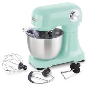 DASH Tilt-Head 3.5qt Stand Mixer 12 Speeds with Paddle, Dough Hook, and Whisk Attaachments- Aqua