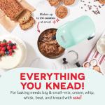 DASH Tilt-Head 3.5qt Stand Mixer 12 Speeds with Paddle, Dough Hook, and Whisk Attaachments- Aqua