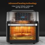 Air Fryer Oven Large 20 QT, 10-in-1 Toaster Oven Air Fryer Combo with Window for Family, Airfryer Oven with Rotisserie, 3 Dehydrating Racks