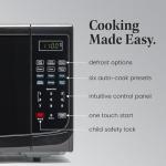 Farberware 1.1 Cu. Ft. Countertop Microwave Oven – 1000 Watts Power, Auto Cook Settings, Defrost, Easy Clean and Child Safety Lock - Black